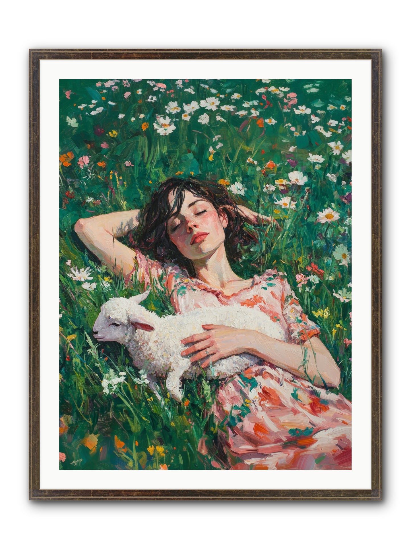 Shepherd's Sweet Hours Framed Print - Slimwoods Black/Gold 30x40