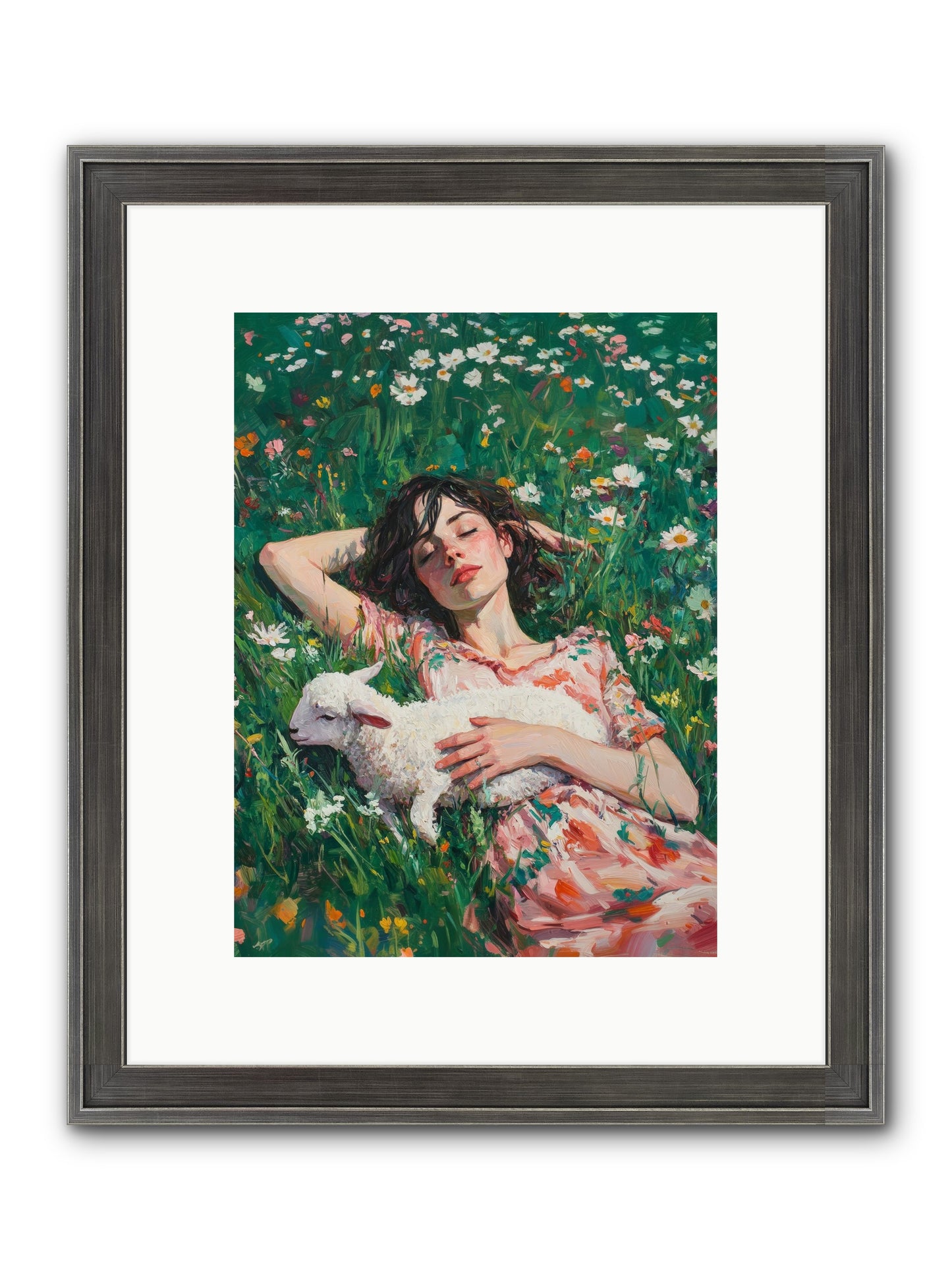 Shepherd's Sweet Hours Framed Print - Slimwoods Black/Silver 9x12