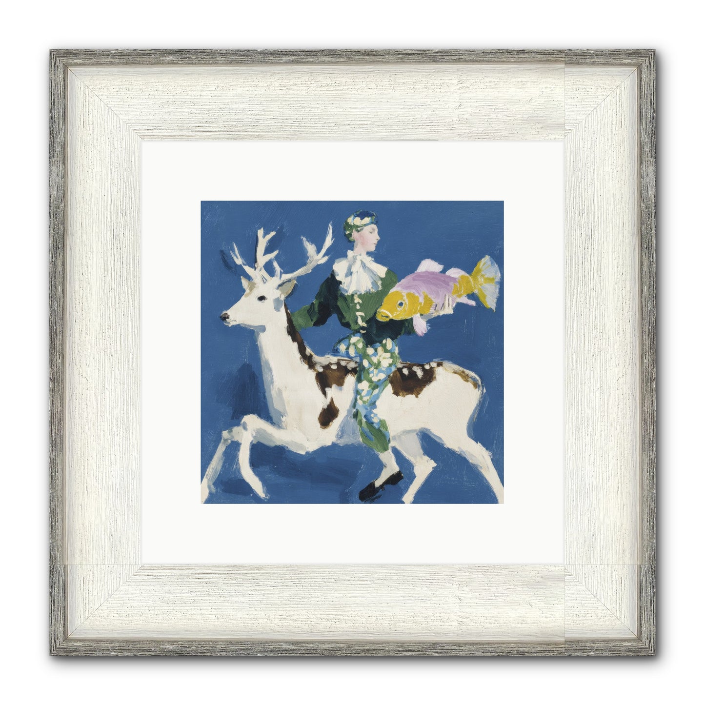 Shimmering Current Framed Print - Driftwood White 10x10