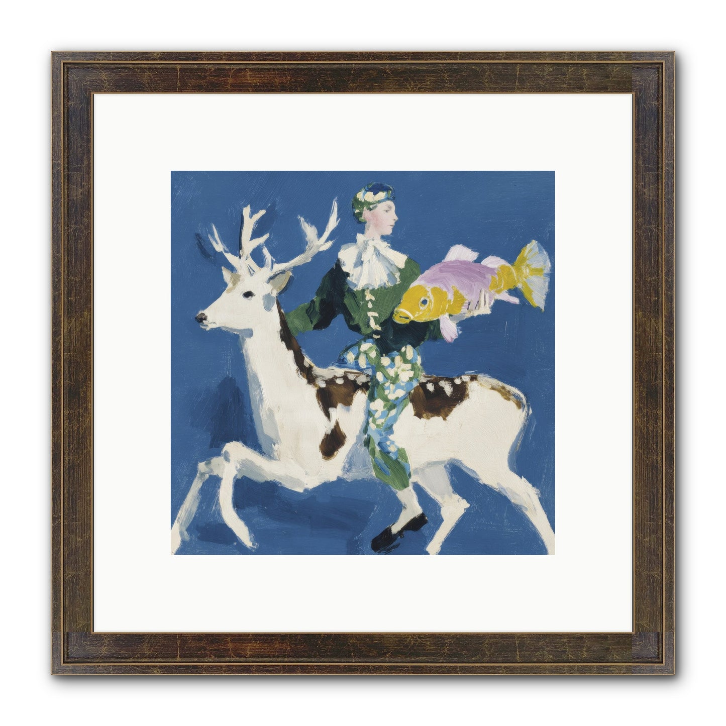 Shimmering Current Framed Print - Slimwoods Black/Gold 10x10