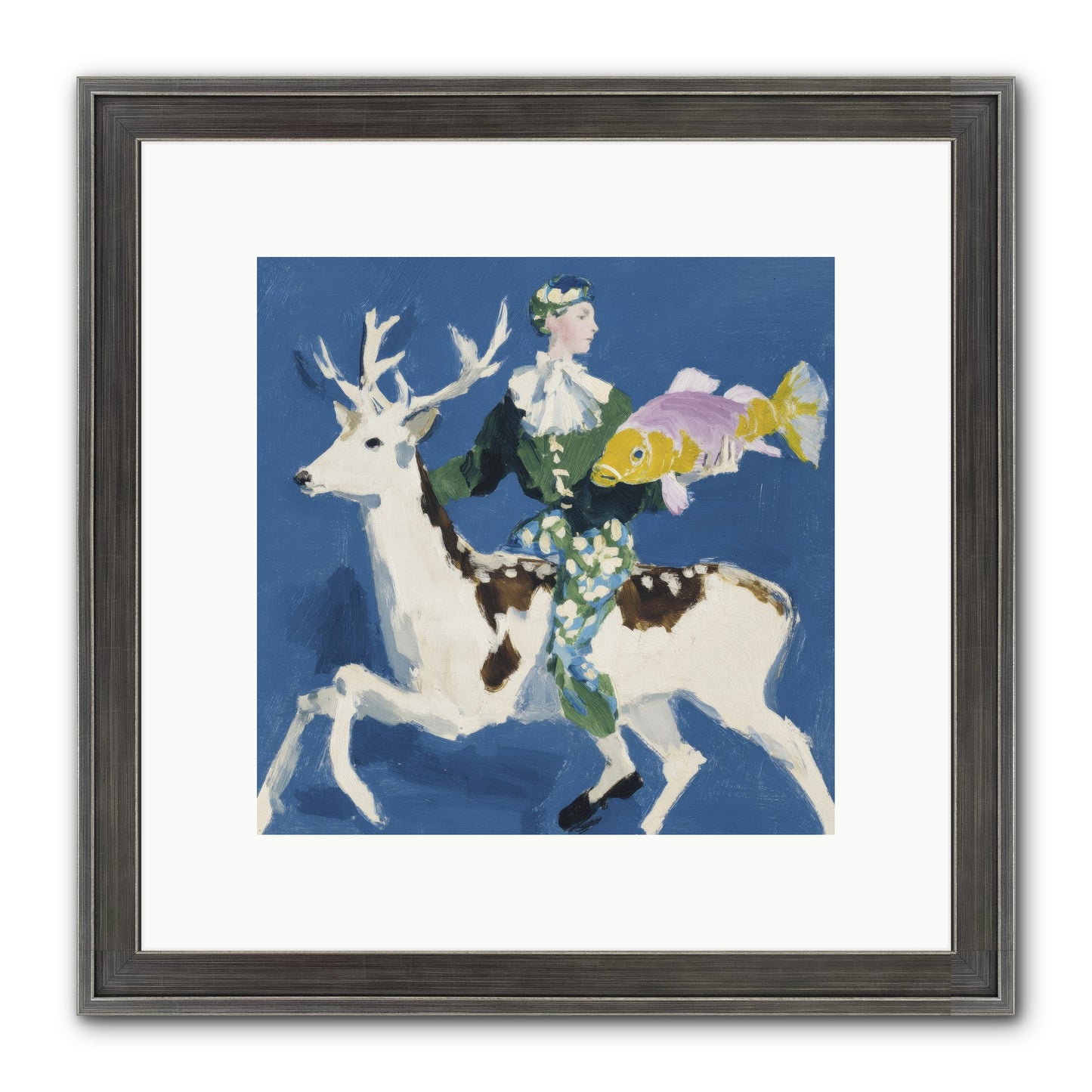 Shimmering Current Framed Print - Slimwoods Black/Silver 10x10