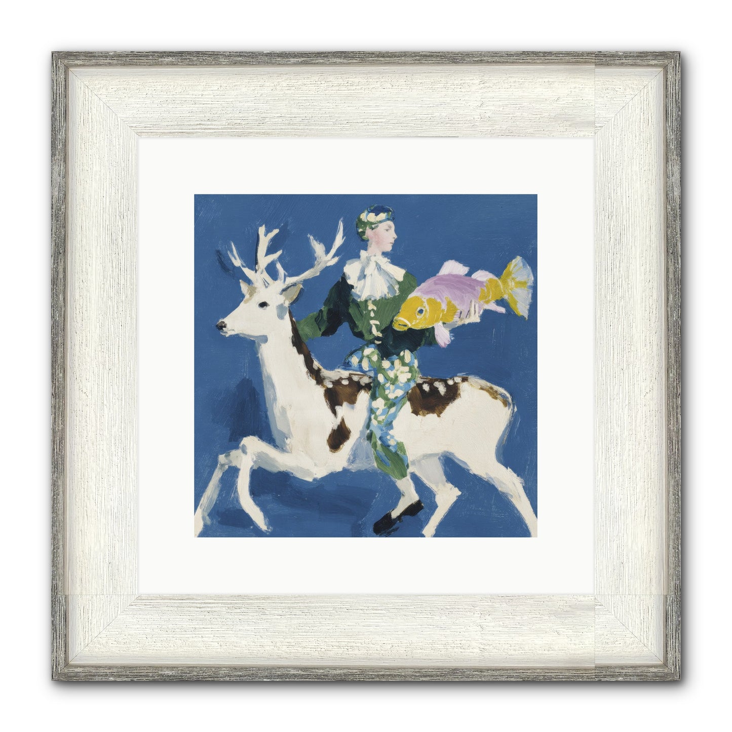 Shimmering Current Framed Print - Driftwood White 12x12