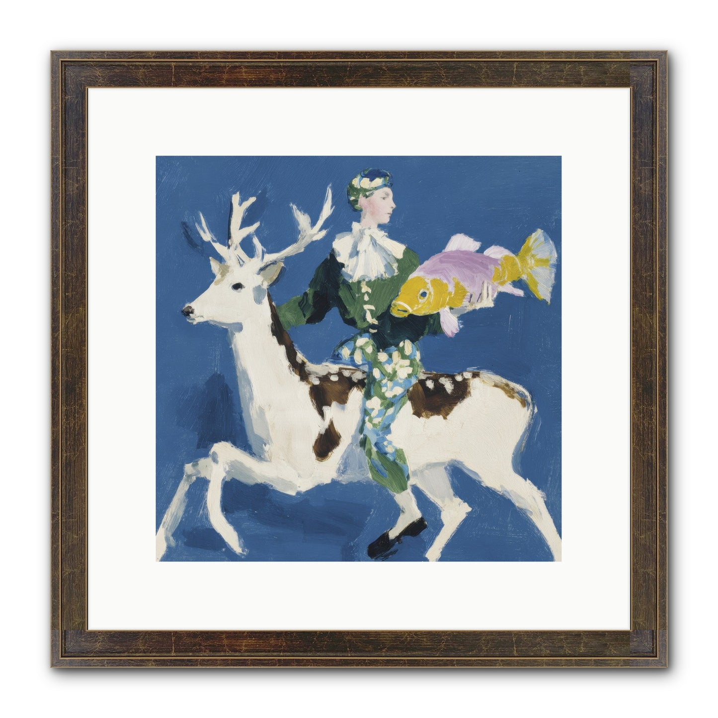Shimmering Current Framed Print - Slimwoods Black/Gold 12x12
