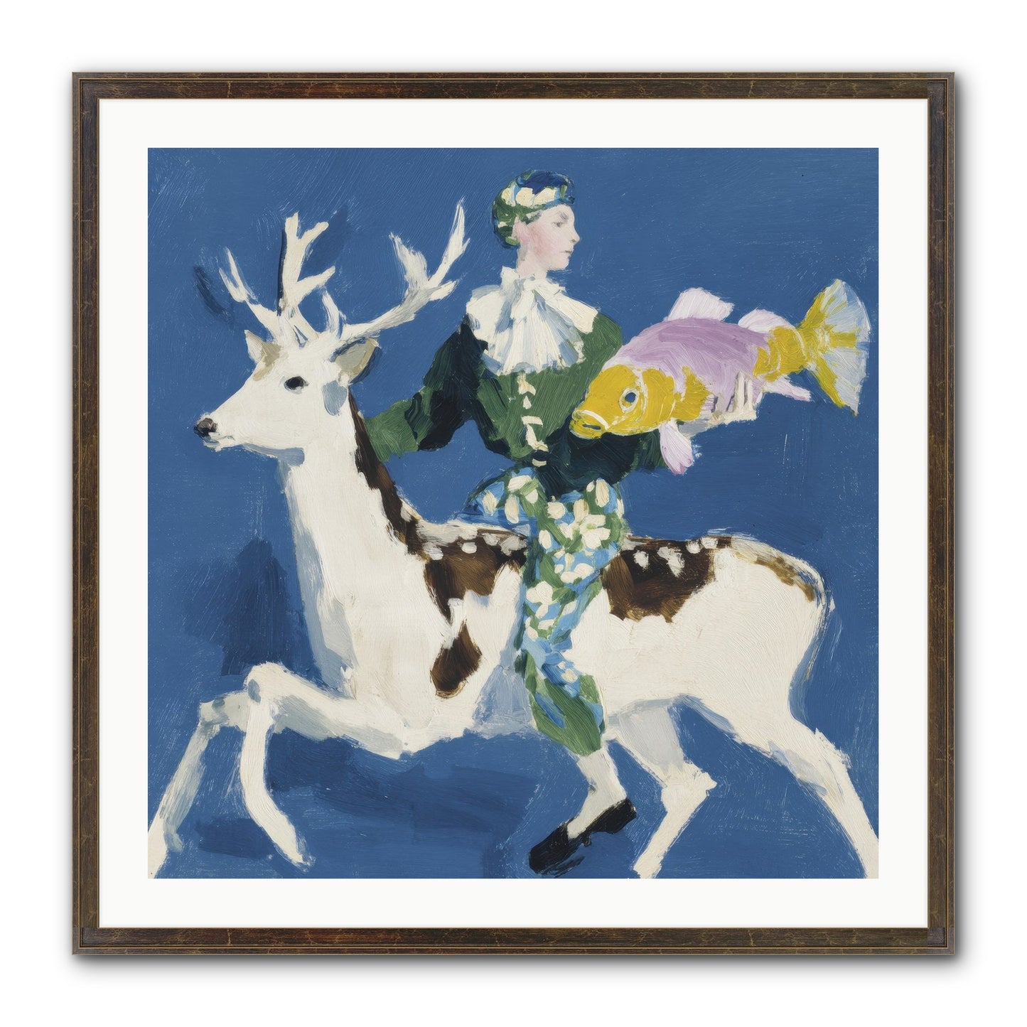 Shimmering Current Framed Print - Slimwoods Black/Gold 30x30