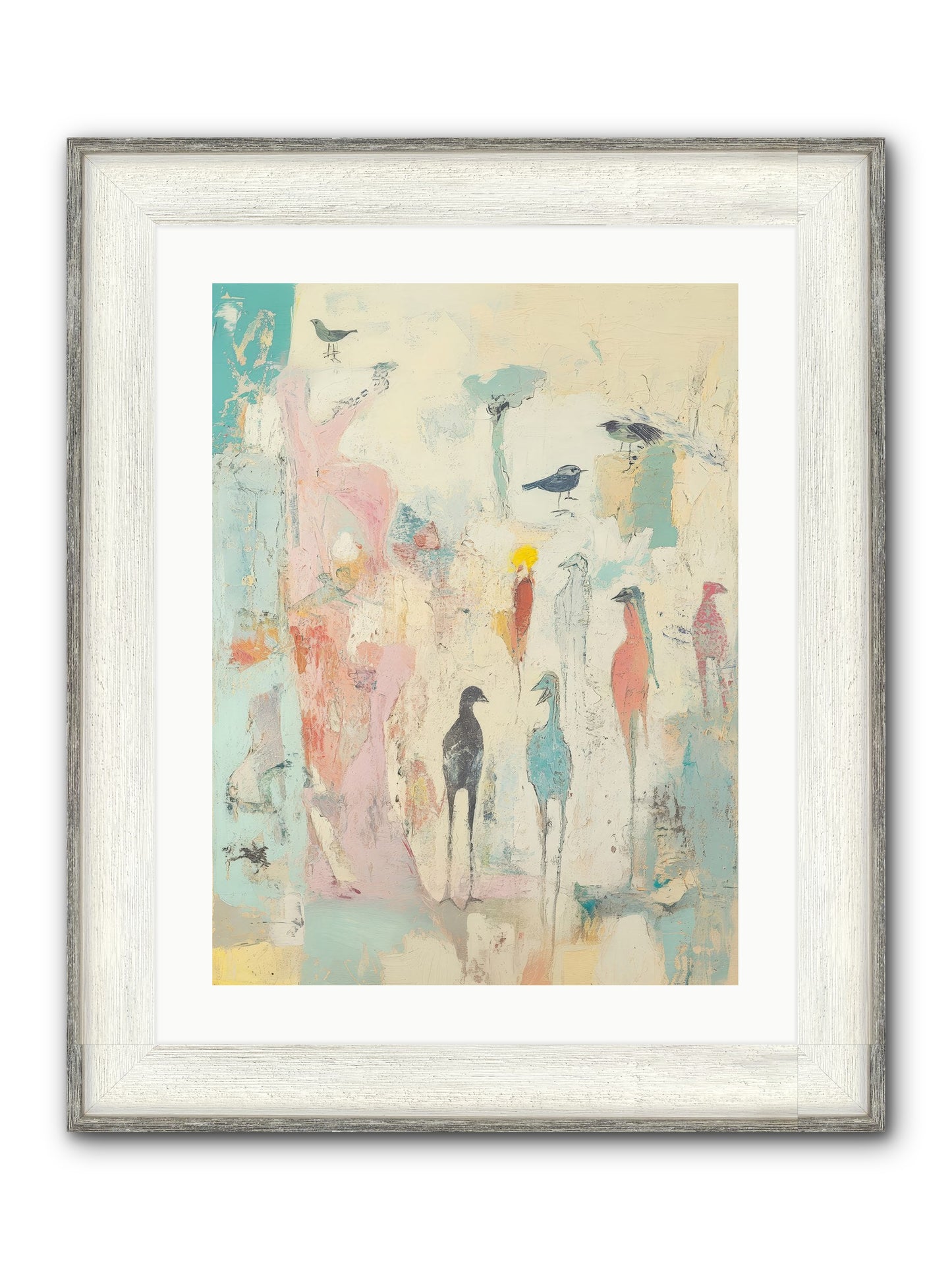 Shore Bird's Sonnet Framed Print - Driftwood White 18x24