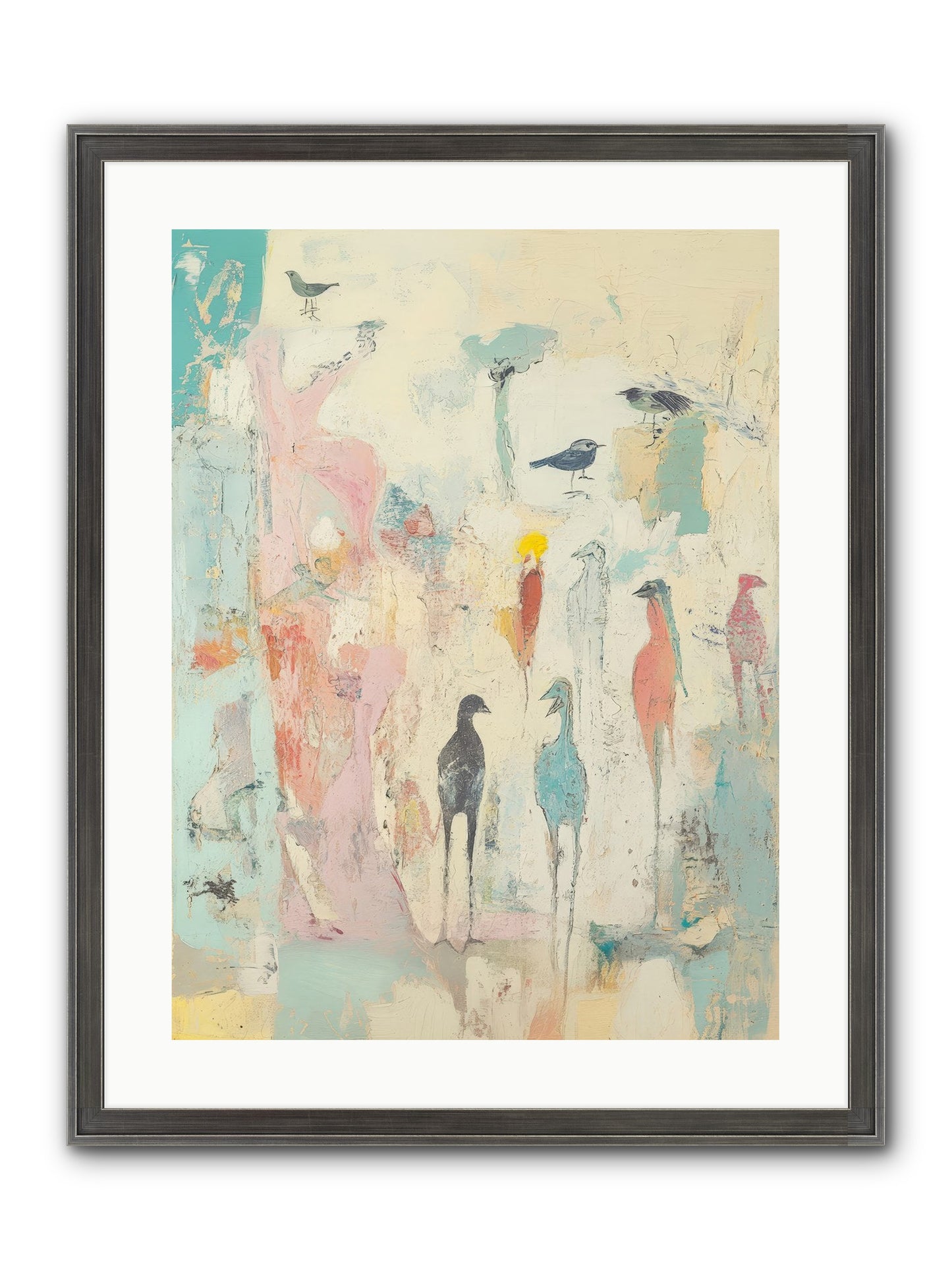 Shore Bird's Sonnet Framed Print - Slimwoods Black/Silver 18x24