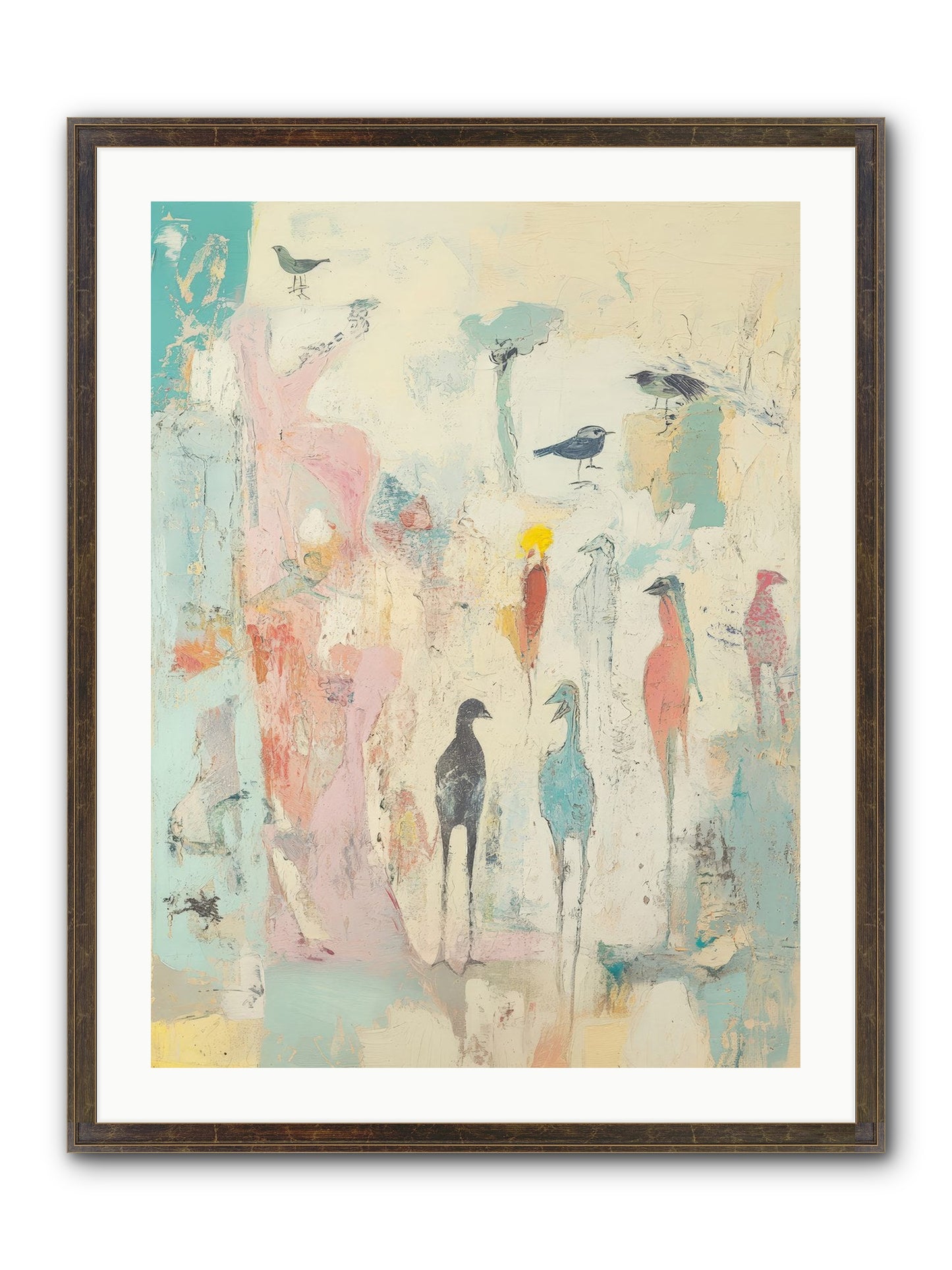 Shore Bird's Sonnet Framed Print - Slimwoods Black/Gold 24x32