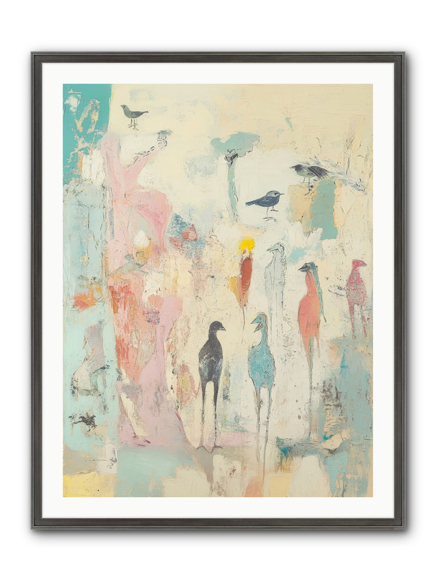 Shore Bird's Sonnet Framed Print - Slimwoods Black/Silver 30x40