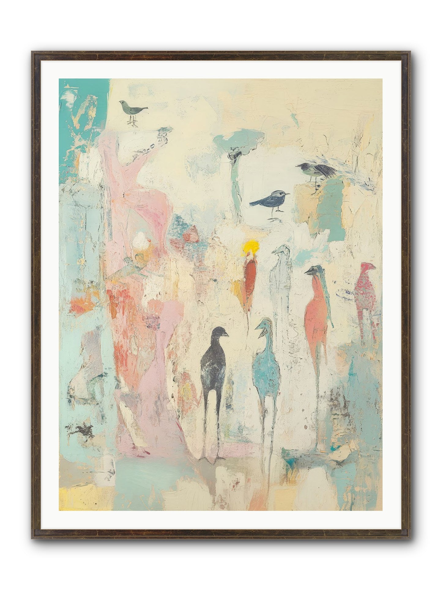 Shore Bird's Sonnet Framed Print - Slimwoods Black/Gold 36x48