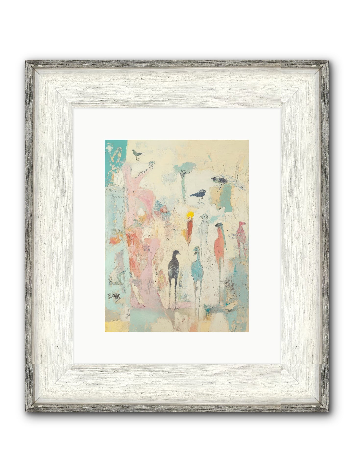 Shore Bird's Sonnet Framed Print - Driftwood White 9x12