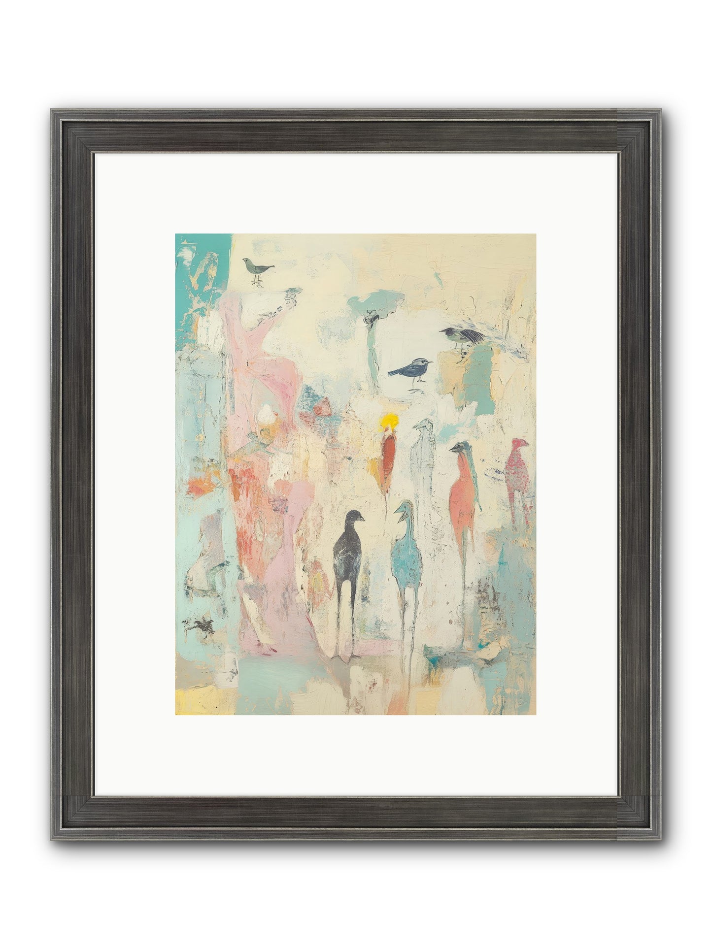 Shore Bird's Sonnet Framed Print - Slimwoods Black/Silver 9x12
