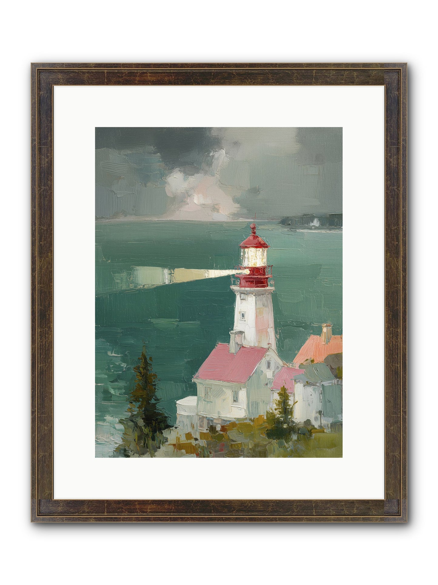 Shore's Guardian Framed Print - Slimwoods Black/Gold 12x16