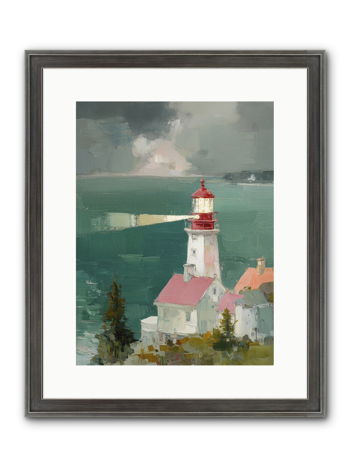 Shore's Guardian Framed Print - Slimwoods Black/Silver 12x16