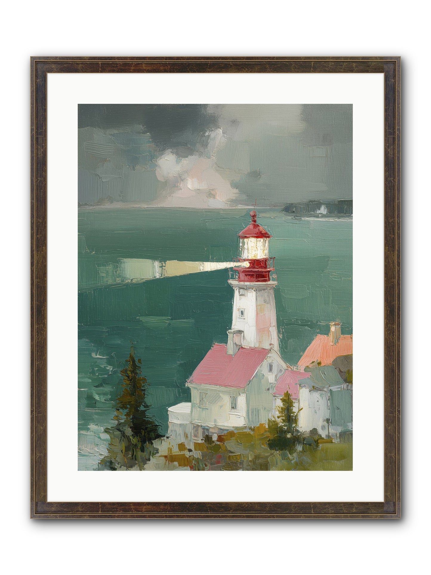 Shore's Guardian Framed Print - Slimwoods Black/Gold 18x24