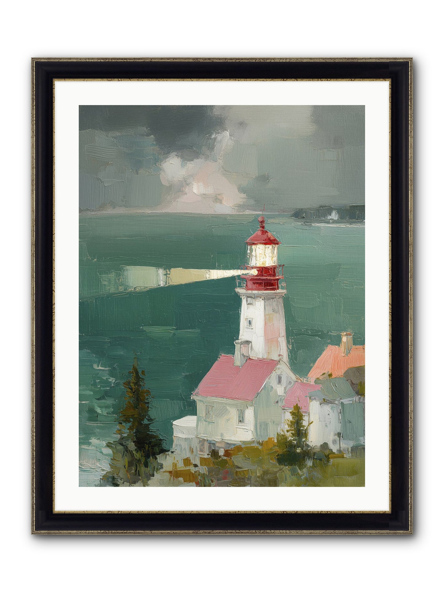 Shore's Guardian Framed Print - Black & Gold 24x32