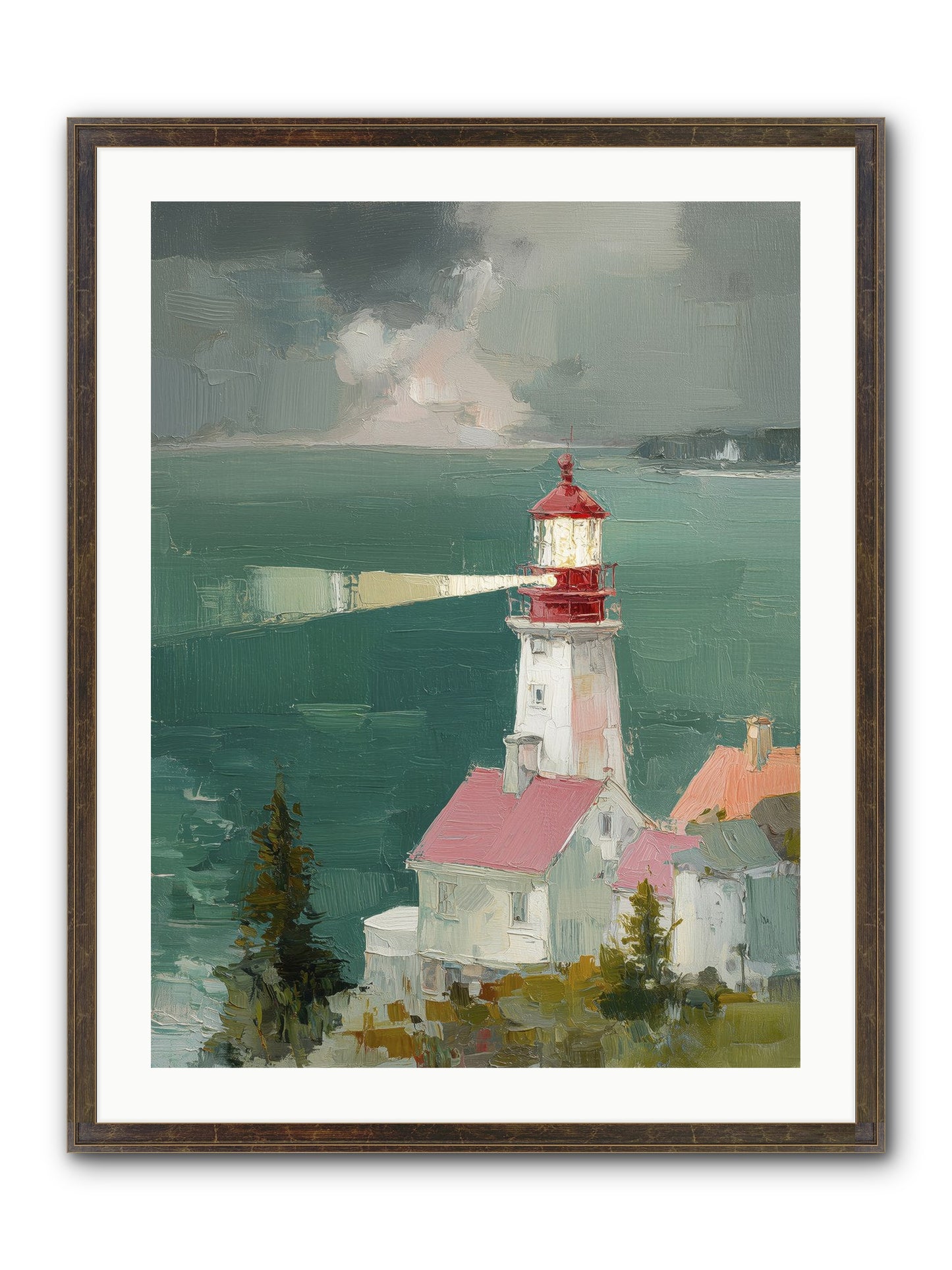 Shore's Guardian Framed Print - Slimwoods Black/Gold 24x32