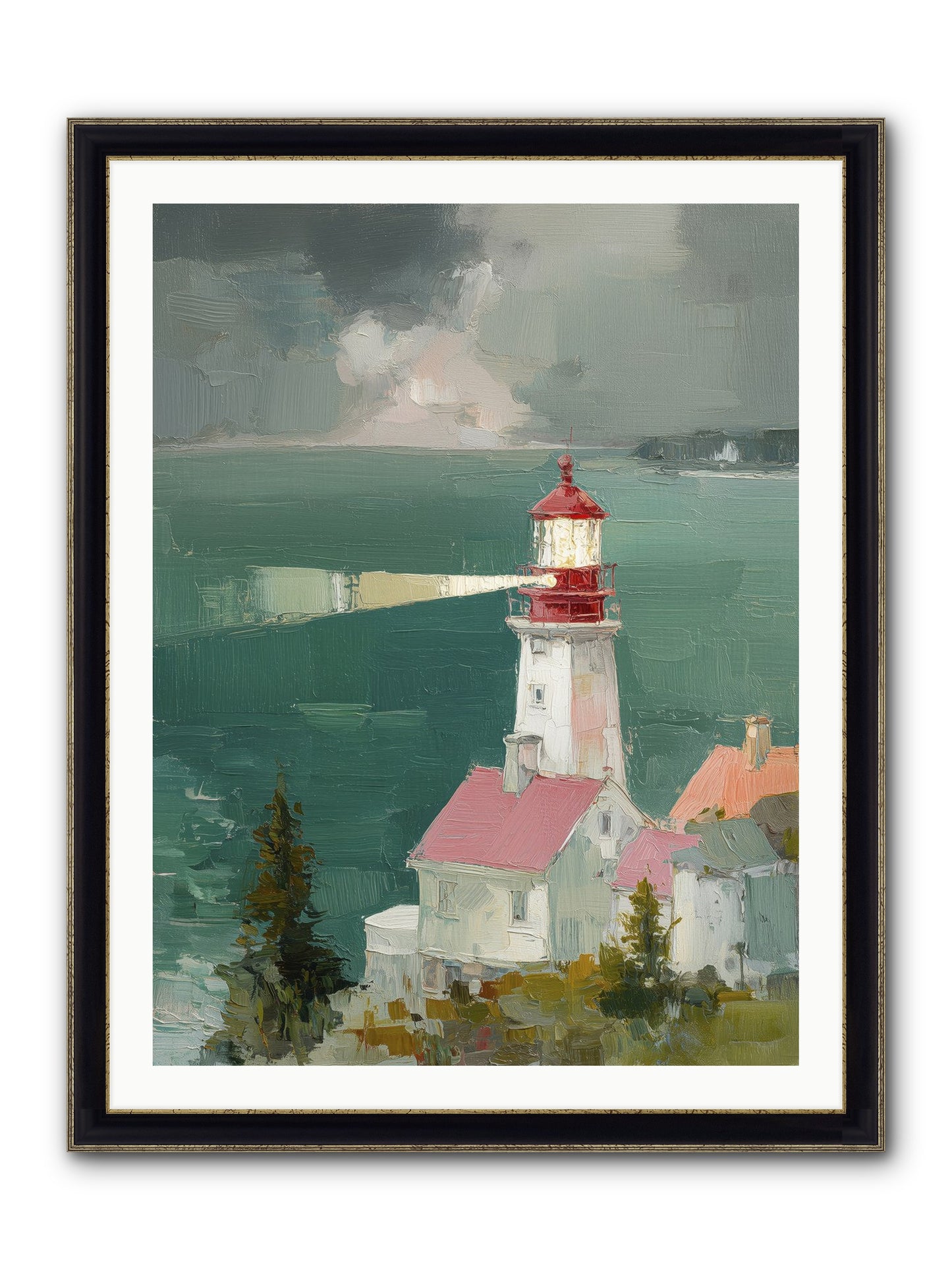 Shore's Guardian Framed Print - Black & Gold 30x40
