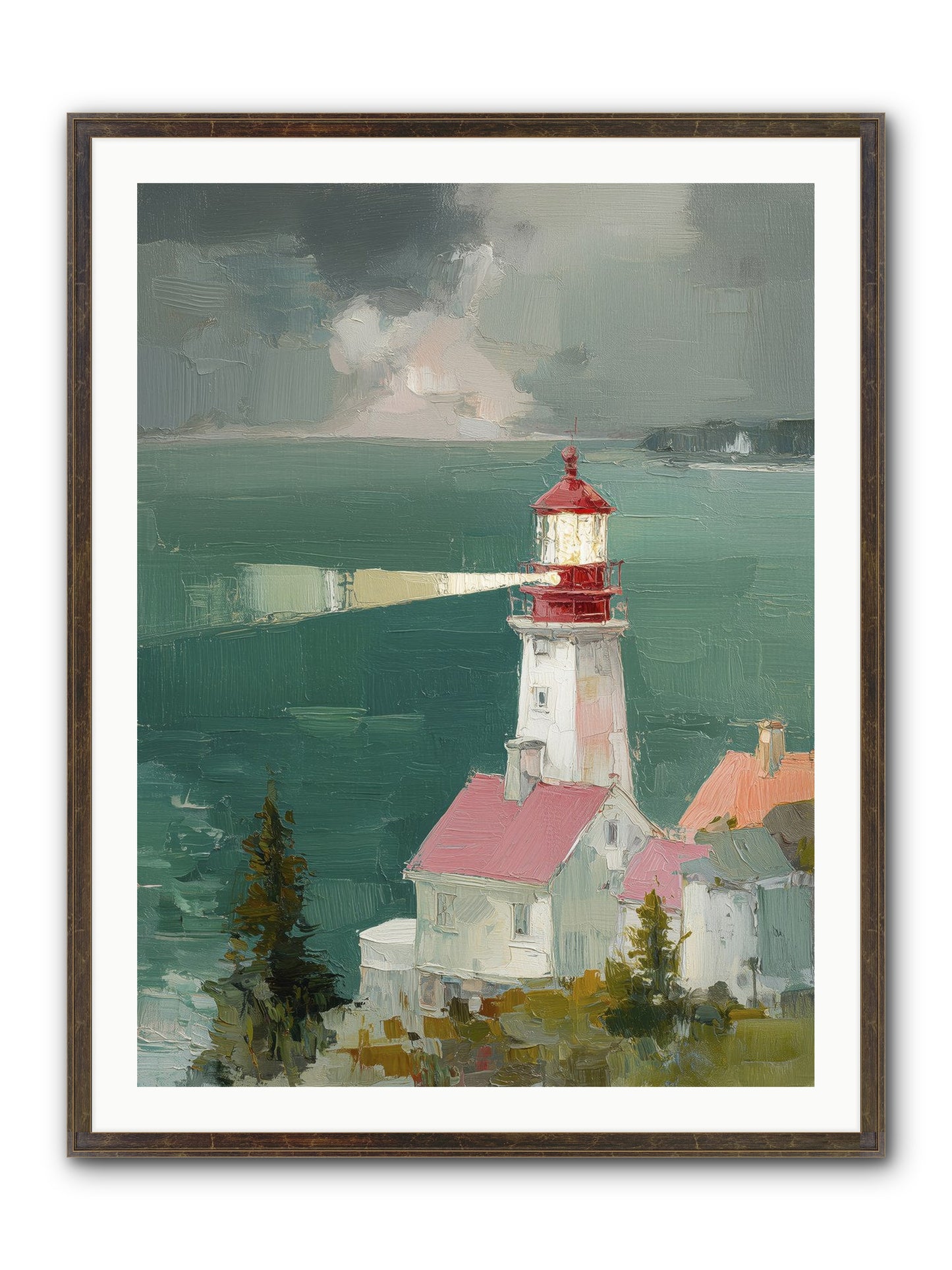 Shore's Guardian Framed Print - Slimwoods Black/Gold 30x40