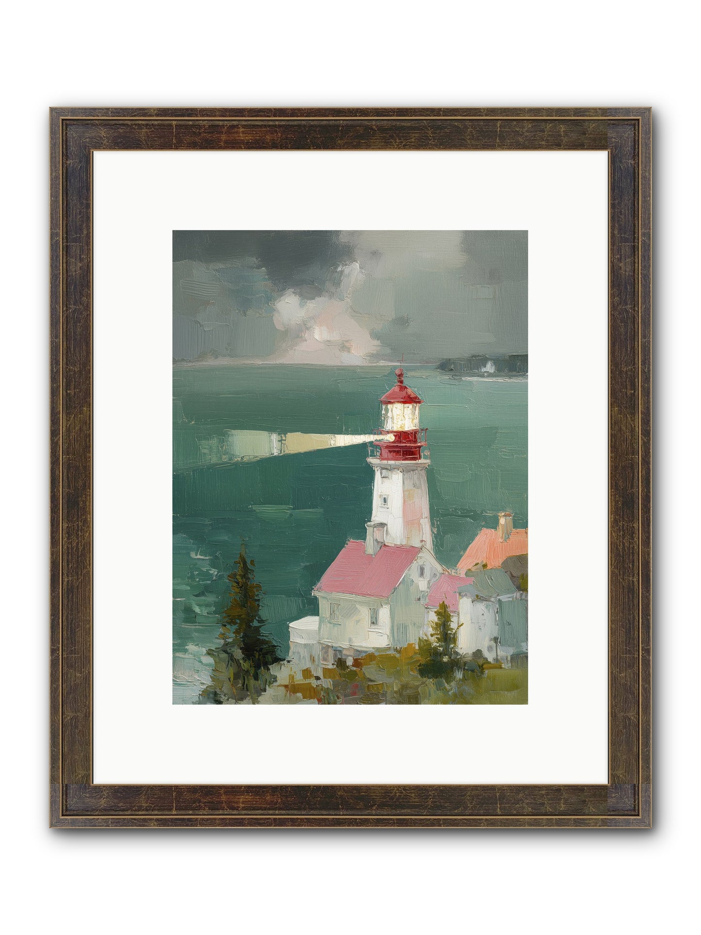 Shore's Guardian Framed Print - Slimwoods Black/Gold 9x12