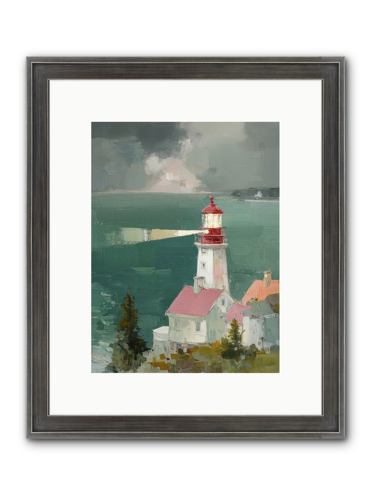 Shore's Guardian Framed Print - Slimwoods Black/Silver 9x12