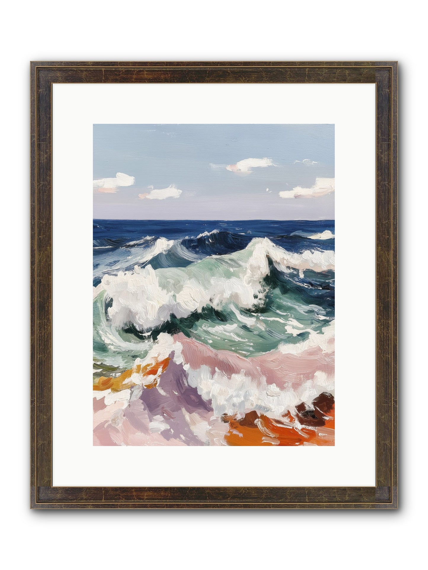 Shore's Sweet Surrender Framed Print - Slimwoods Black/Gold 12x16