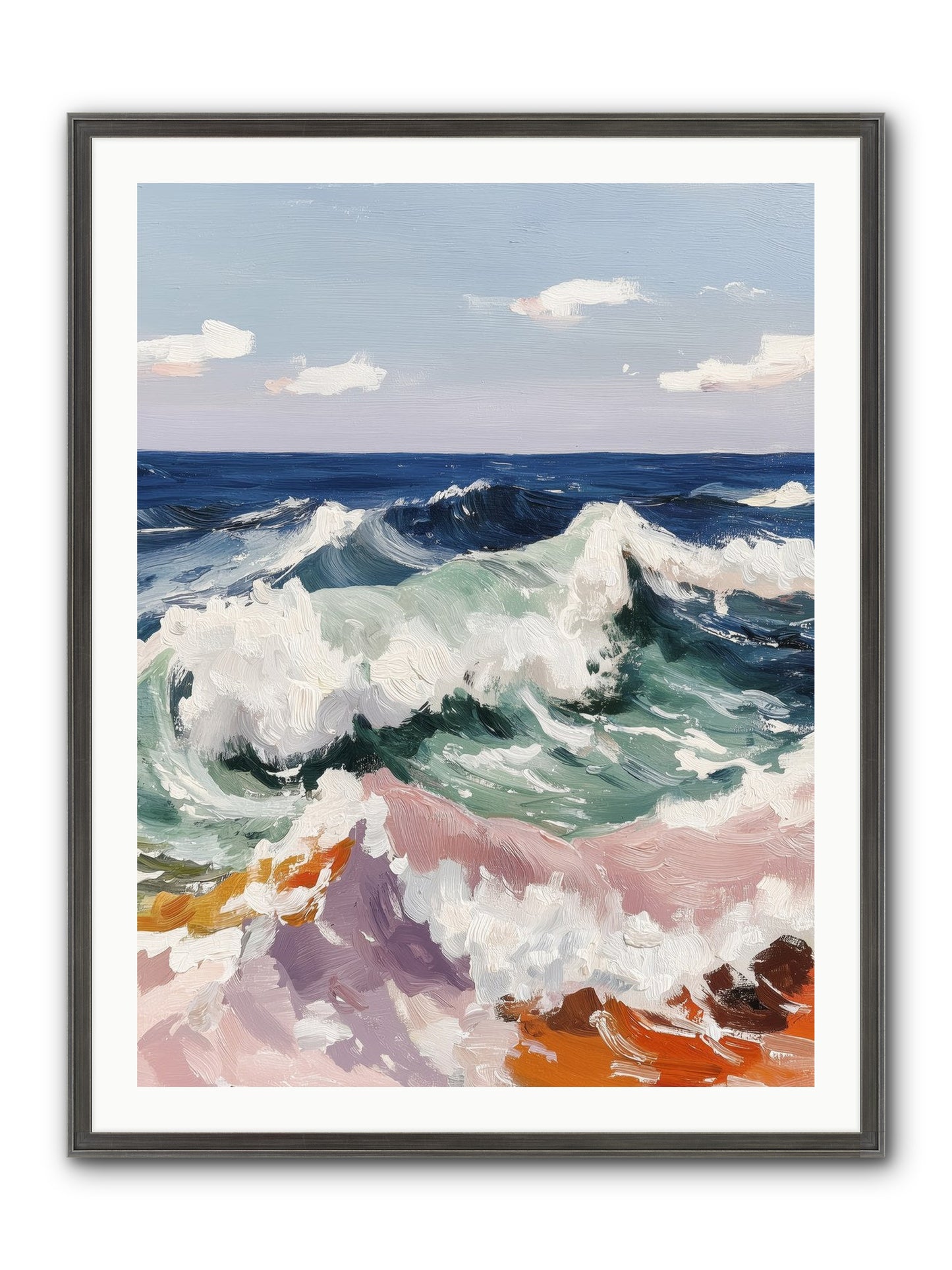 Shore's Sweet Surrender Framed Print - Slimwoods Black/Silver 30x40