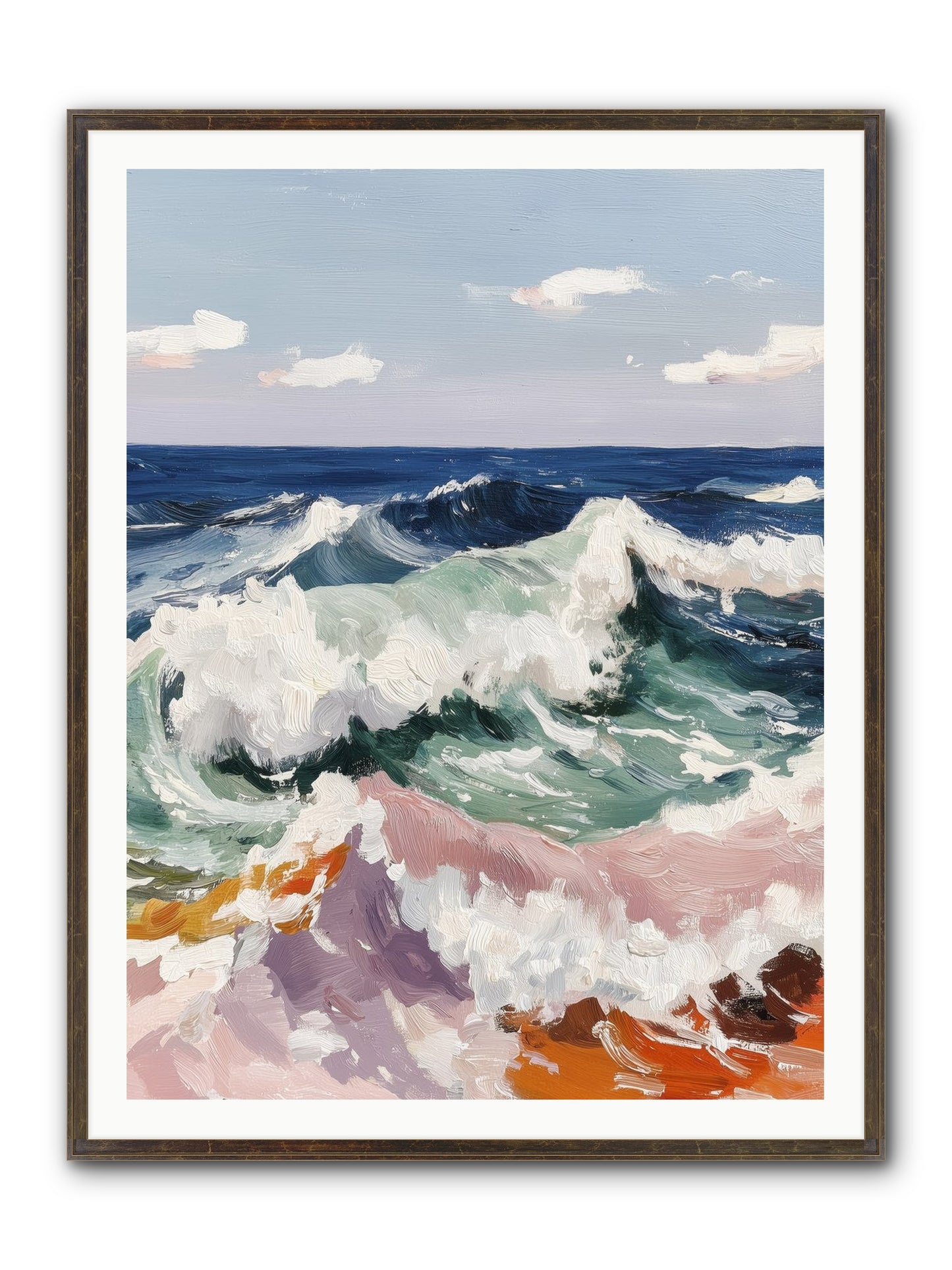 Shore's Sweet Surrender Framed Print - Slimwoods Black/Gold 36x48