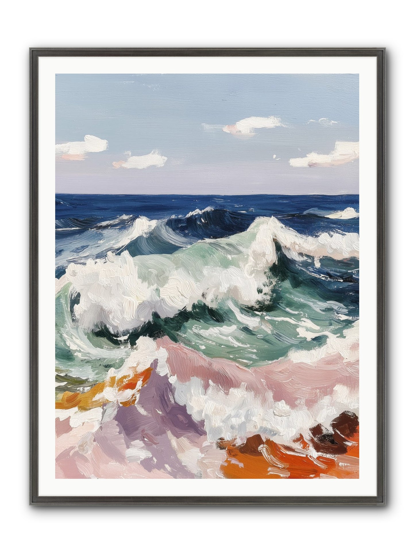 Shore's Sweet Surrender Framed Print - Slimwoods Black/Silver 36x48