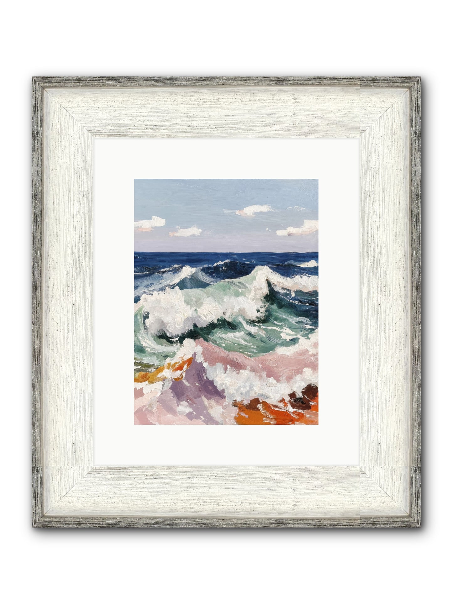 Shore's Sweet Surrender Framed Print - Driftwood White 9x12