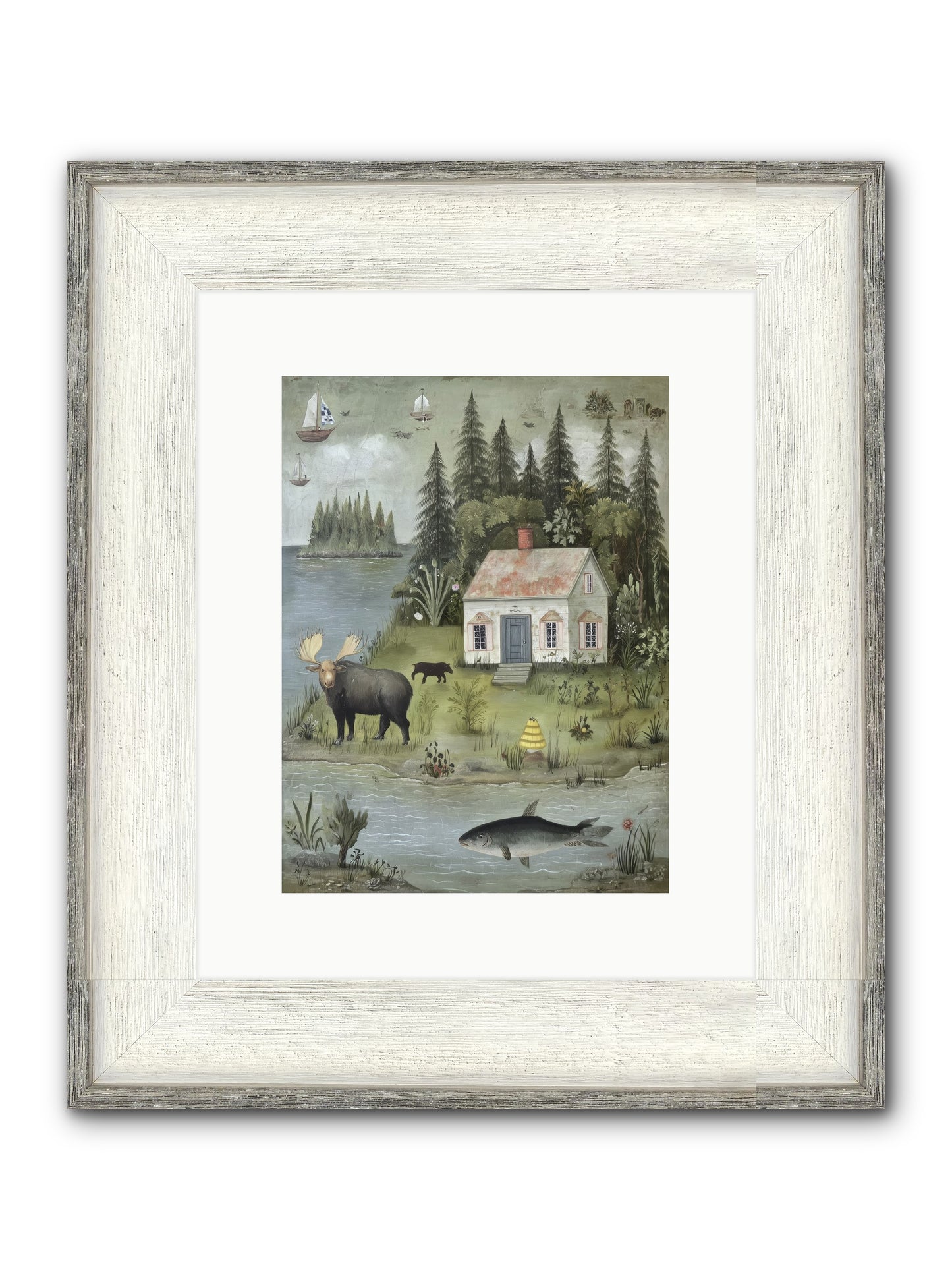 Shore Sanctuary Framed Print - Driftwood White 9x12