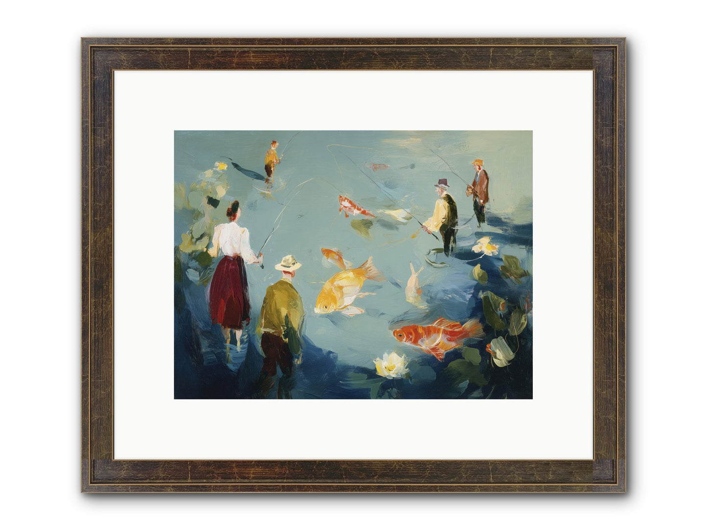 Shoreline Soliloquy Framed Print - Slimwoods Black/Gold 12x9