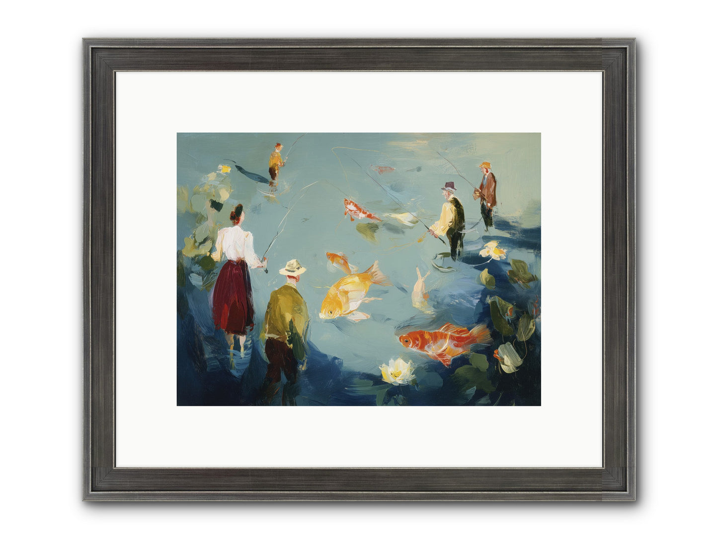 Shoreline Soliloquy Framed Print - Slimwoods Black/Silver 12x9