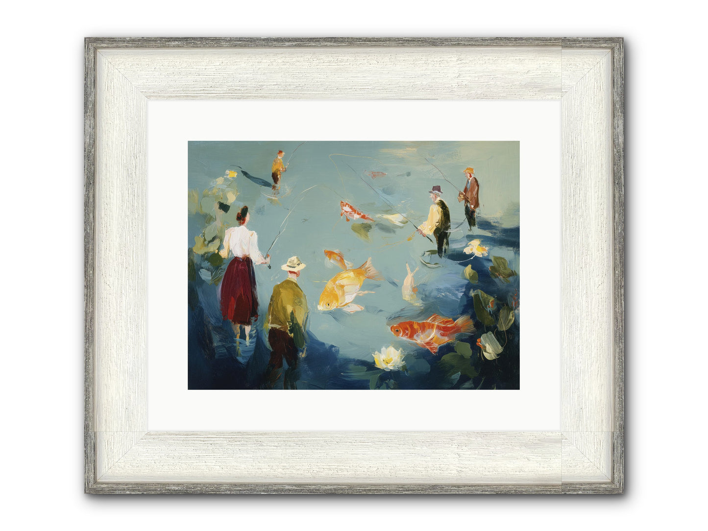 Shoreline Soliloquy Framed Print - Driftwood White 16x12