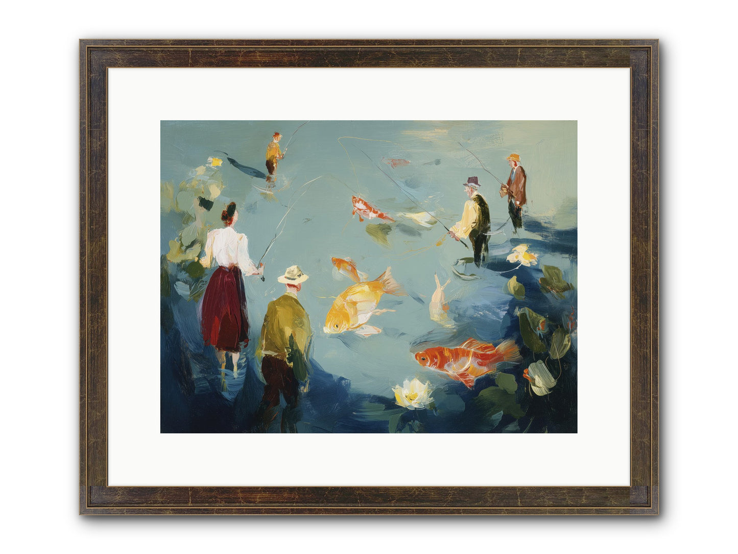 Shoreline Soliloquy Framed Print - Slimwoods Black/Gold 16x12