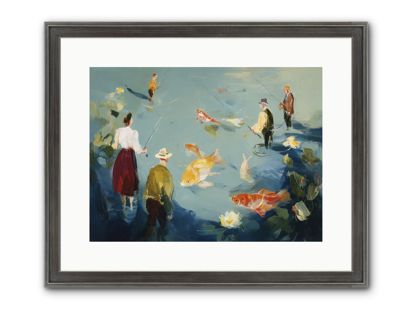 Shoreline Soliloquy Framed Print - Slimwoods Black/Silver 16x12