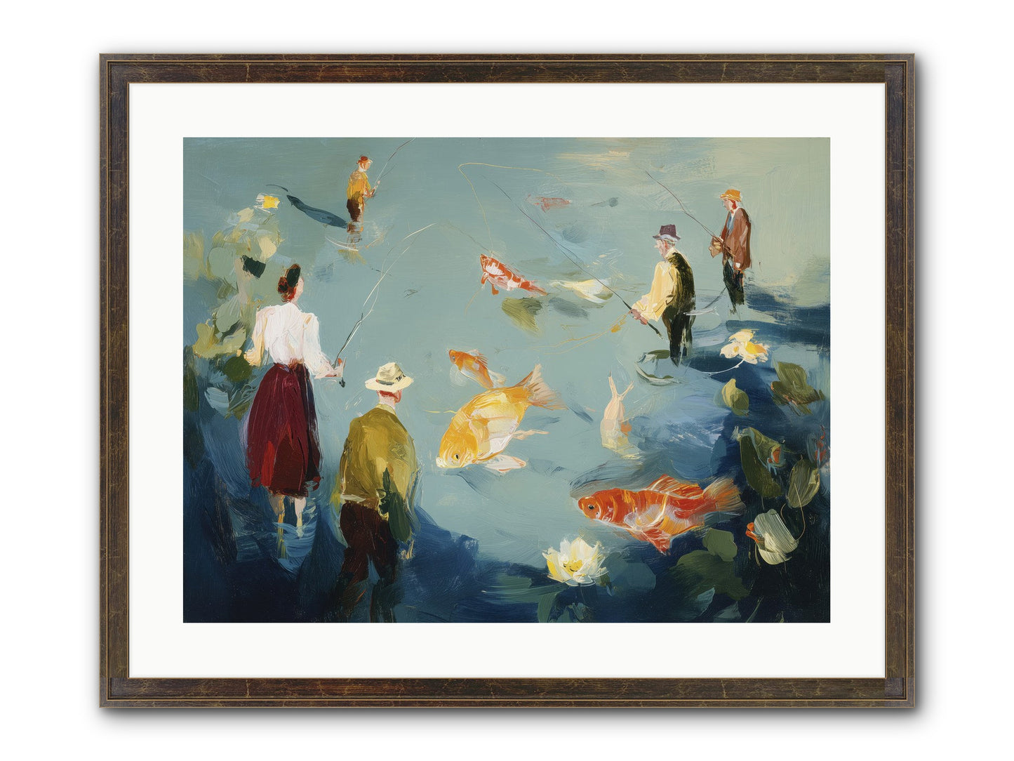 Shoreline Soliloquy Framed Print - Slimwoods Black/Gold 24x18