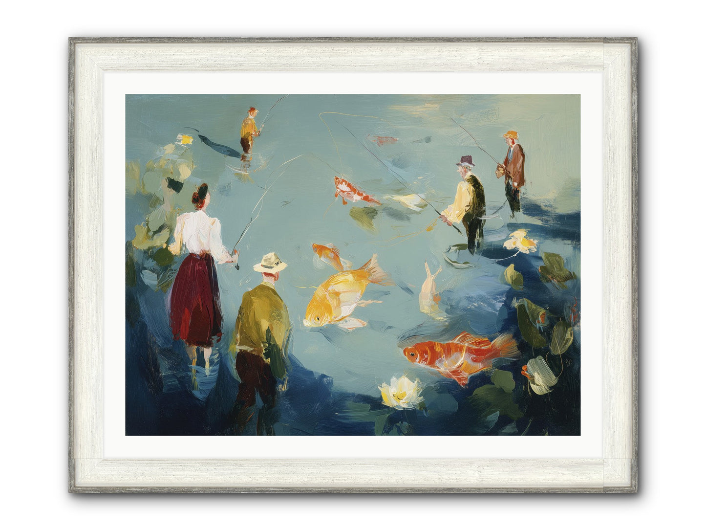 Shoreline Soliloquy Framed Print - Driftwood White 40x30