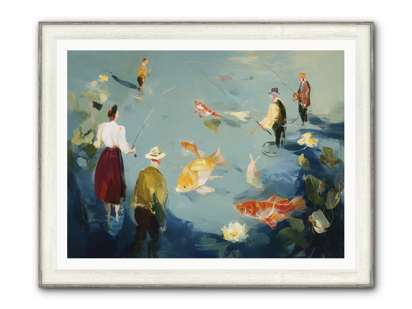 Shoreline Soliloquy Framed Print - Driftwood White 48x36