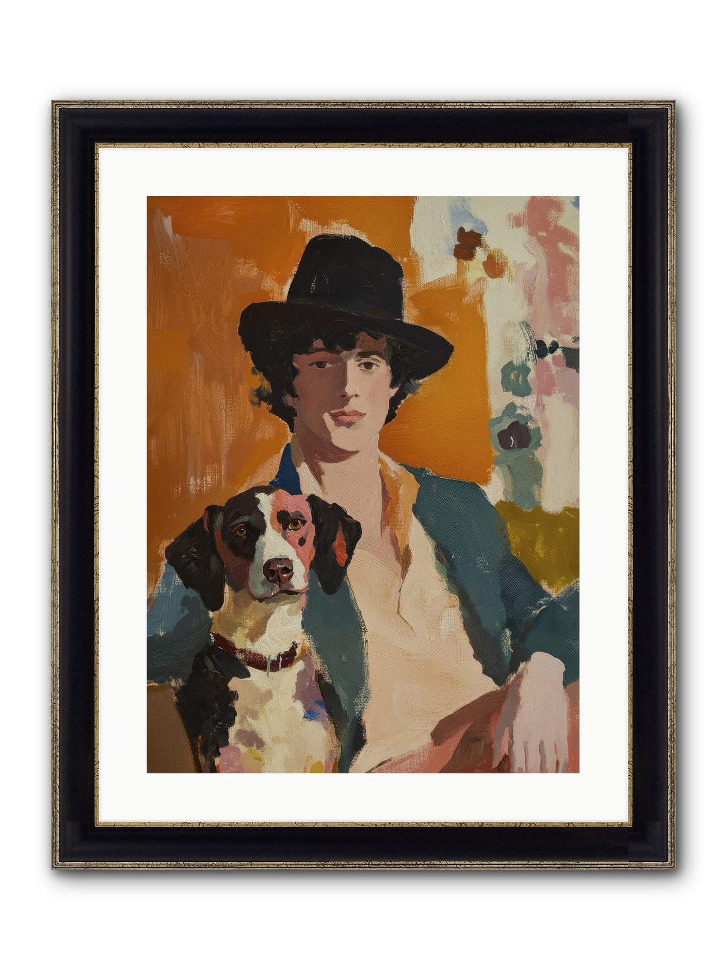Side By Side Always Framed Print - Black & Gold 18x24