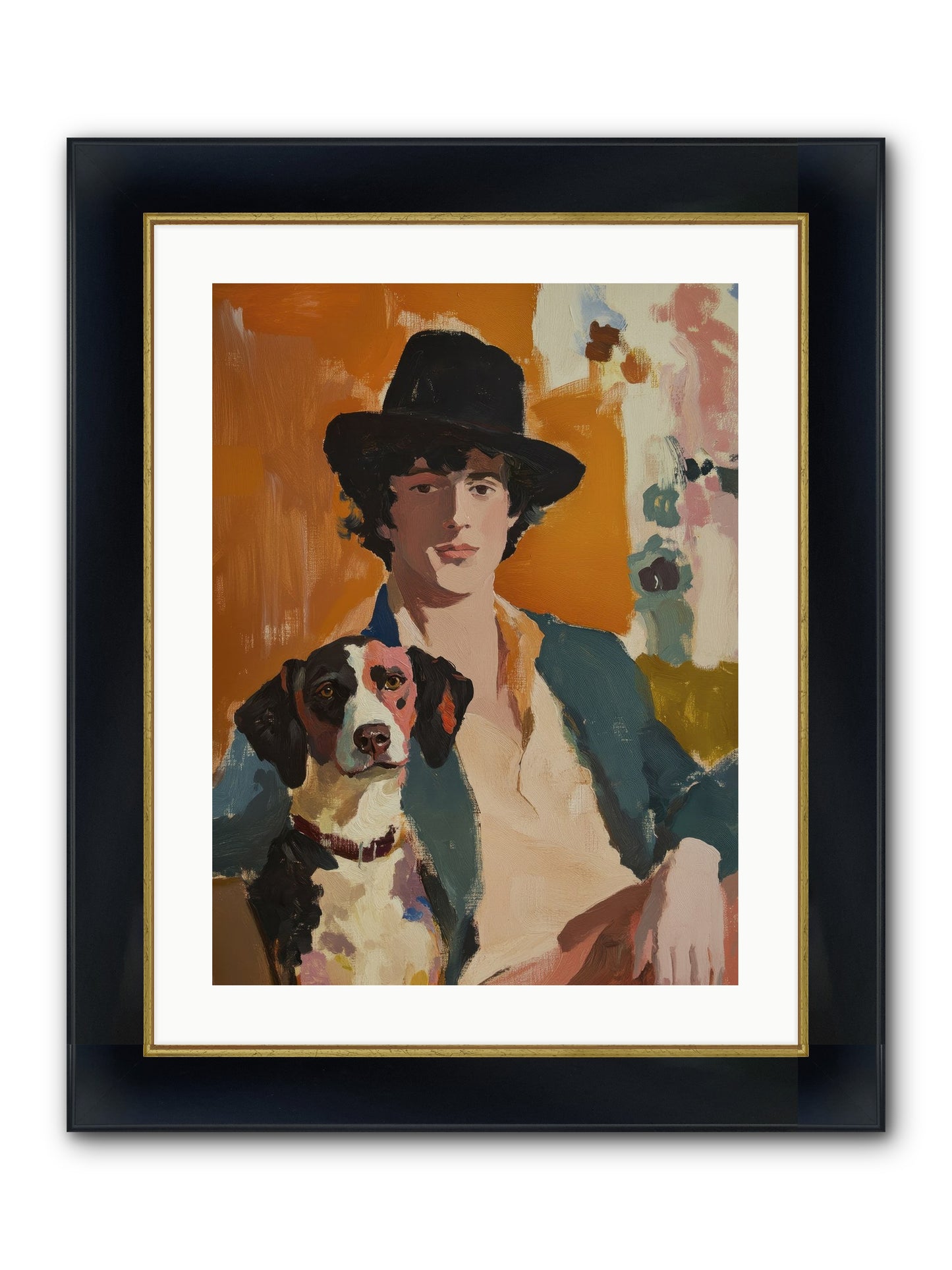 Side By Side Always Framed Print - Wide Black w/Gold 18x24