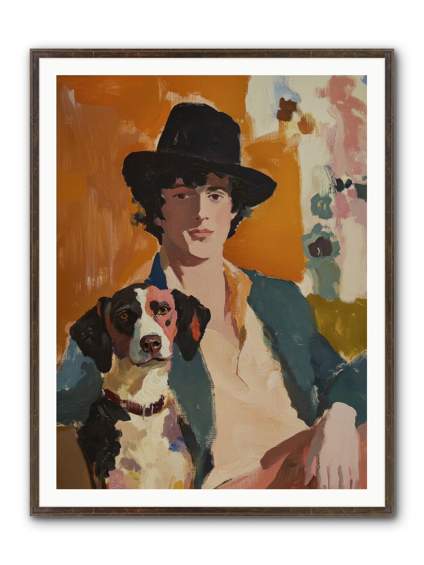 Side By Side Always Framed Print - Slimwoods Black/Gold 36x48