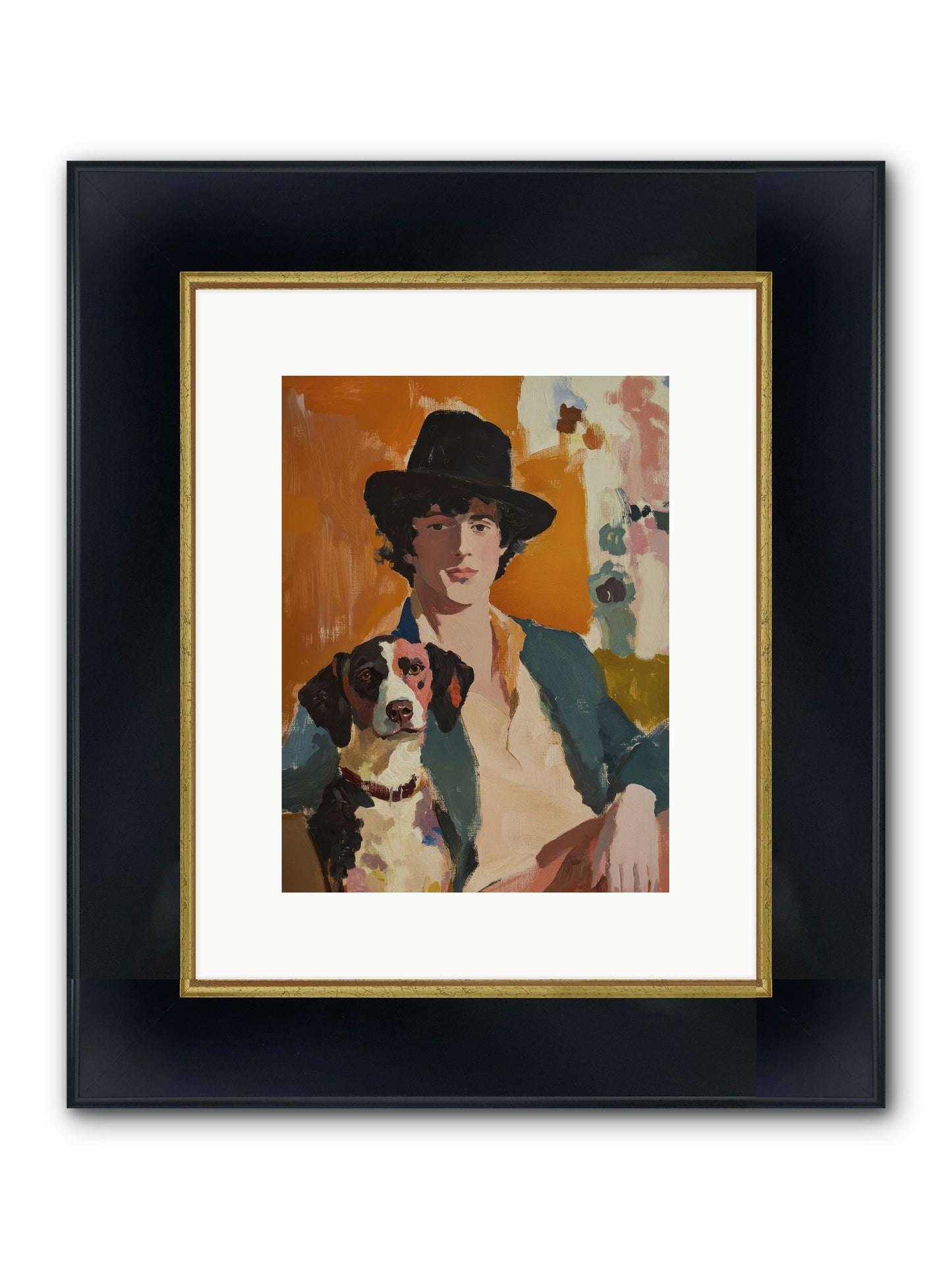 Side By Side Always Framed Print - Wide Black w/Gold 9x12