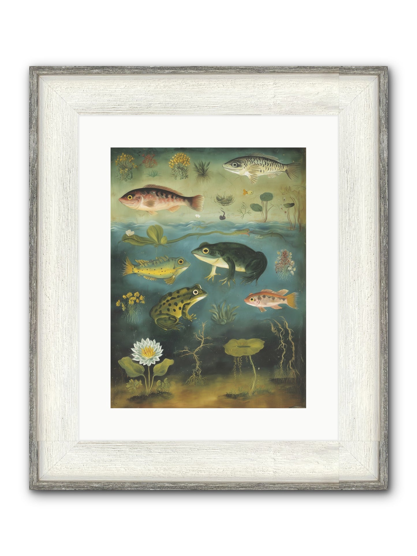 Silent Choreography Framed Print - Driftwood White 12x16
