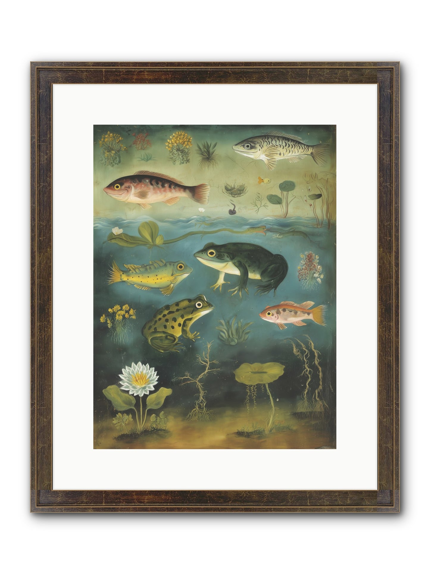 Silent Choreography Framed Print - Slimwoods Black/Gold 12x16