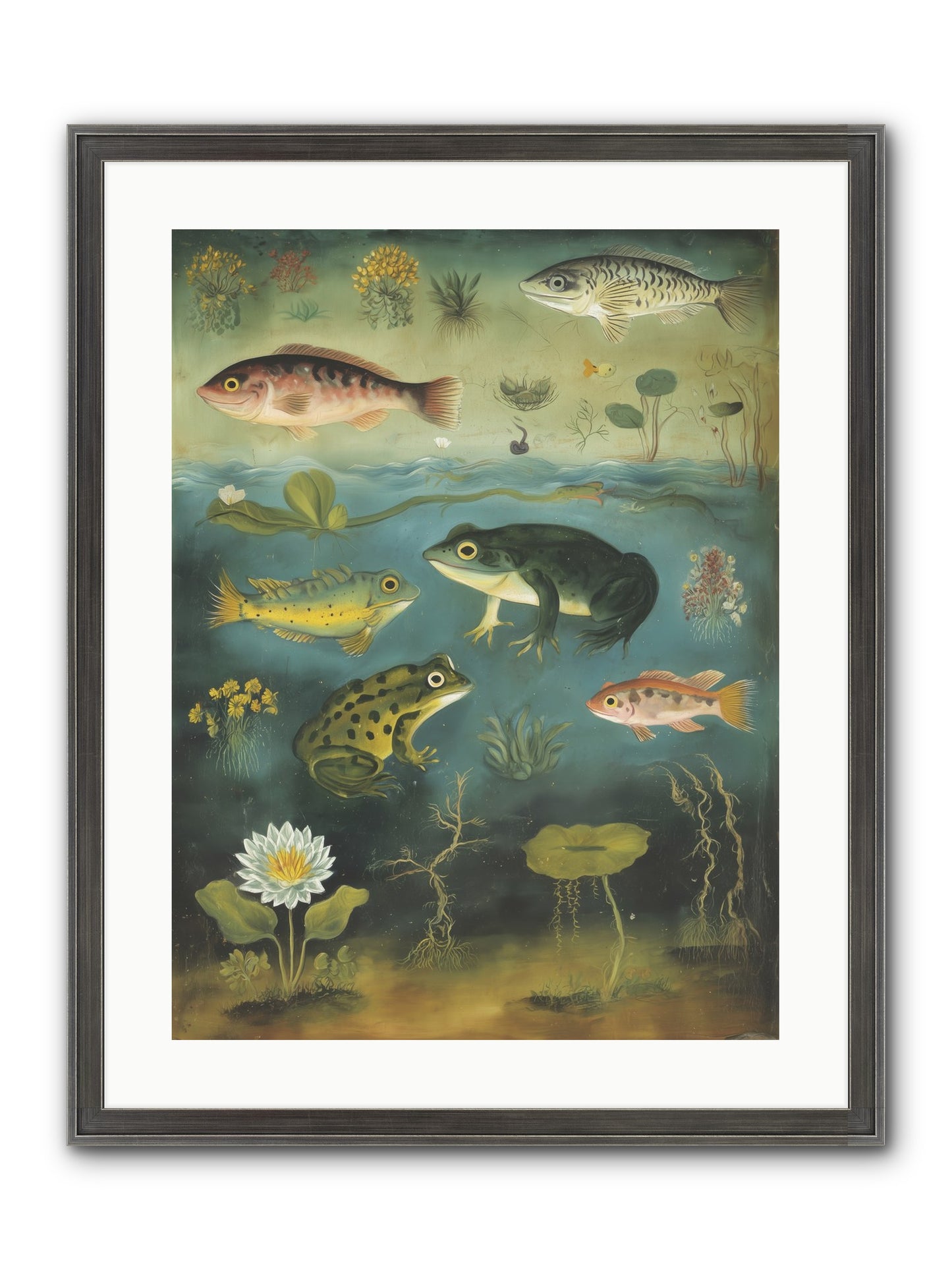 Silent Choreography Framed Print - Slimwoods Black/Silver 18x24
