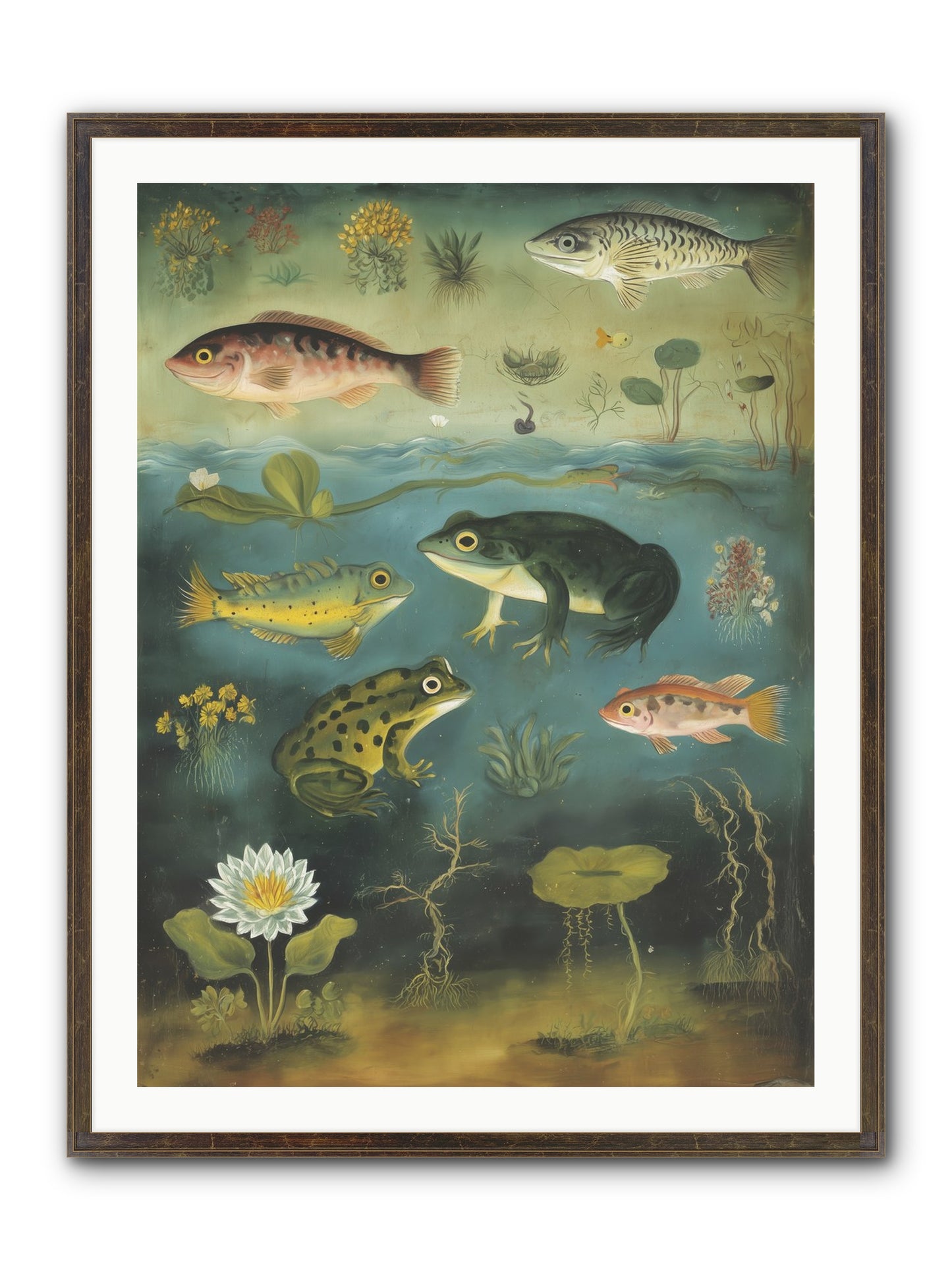 Silent Choreography Framed Print - Slimwoods Black/Gold 30x40