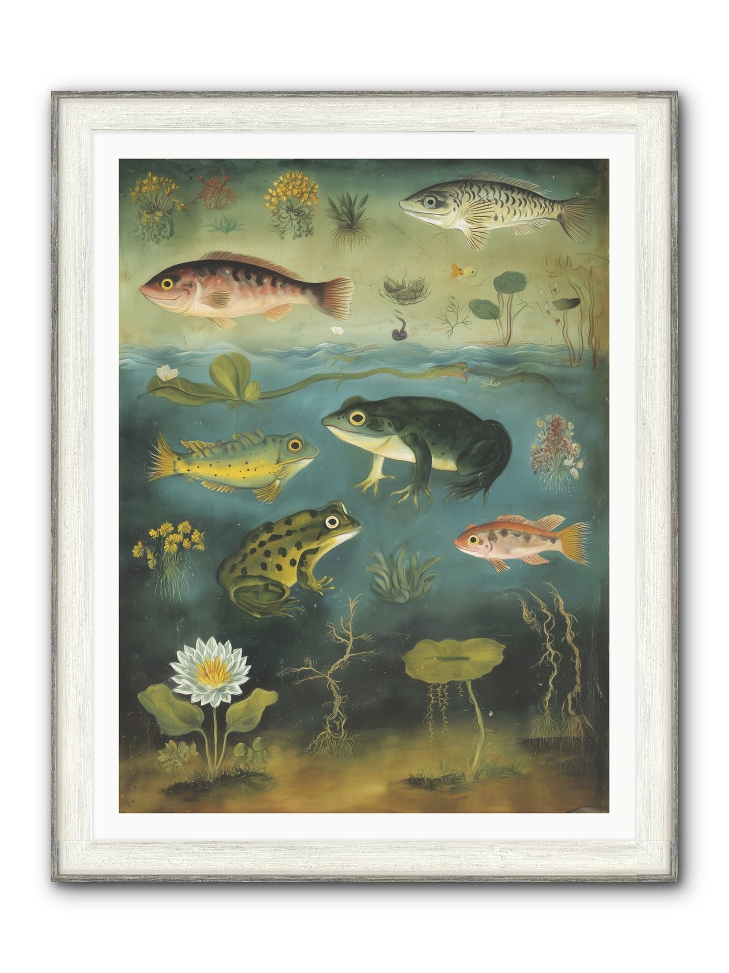 Silent Choreography Framed Print - Driftwood White 36x48