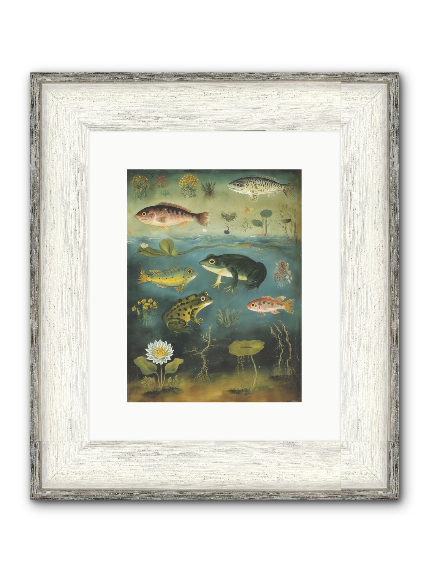 Silent Choreography Framed Print - Driftwood White 9x12