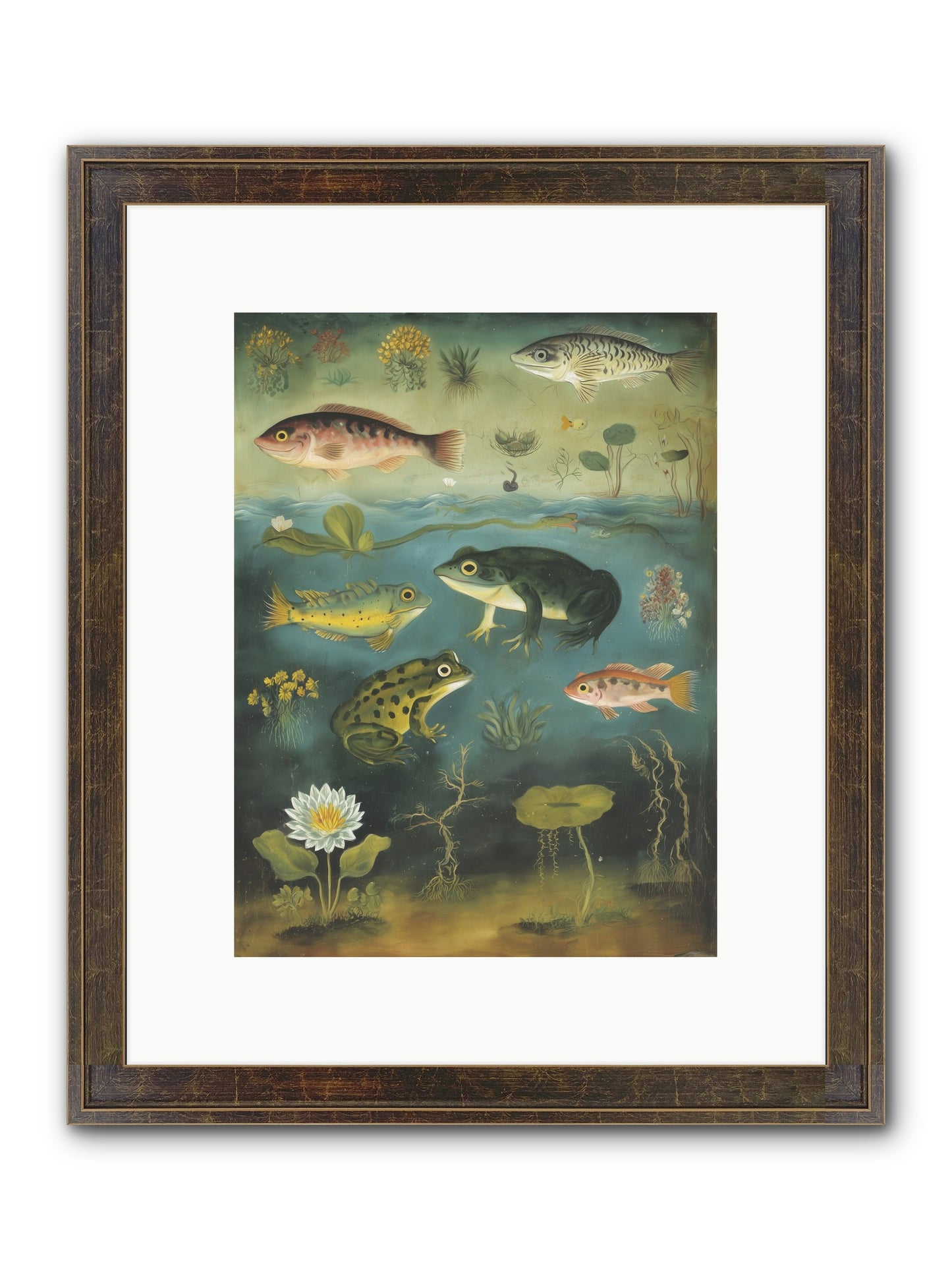 Silent Choreography Framed Print - Slimwoods Black/Gold 9x12
