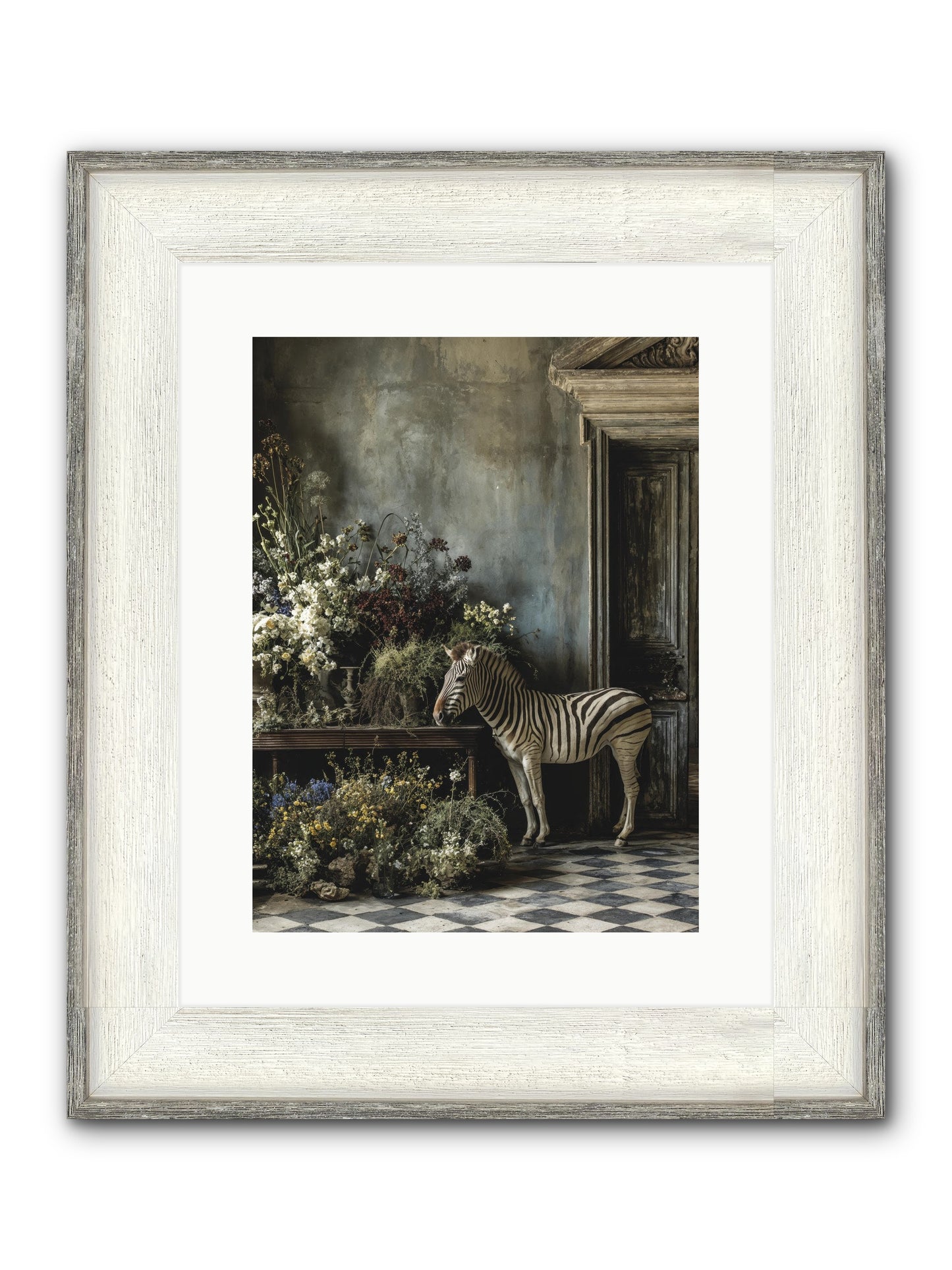 Silent Garden Framed Print - Driftwood White 12x16